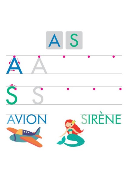 Lettres Majuscules Bâtons - Français - 3-6 Ans Lettres Majuscules Bâtons - Français - 3-6 Ans