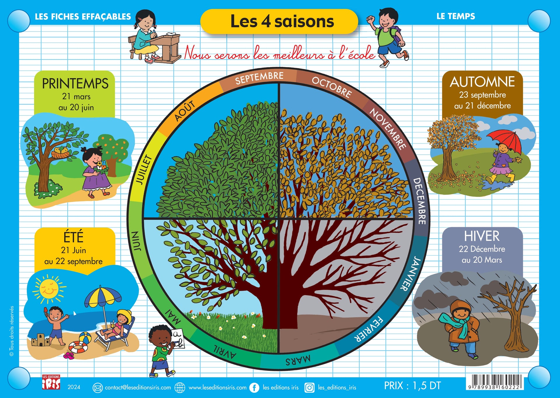 FICHE EFFAÇABLE LES 4 SAISONS