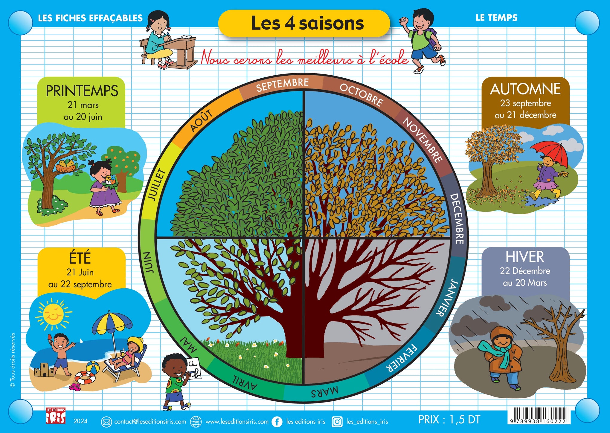 FICHE EFFAÇABLE LES 4 SAISONS