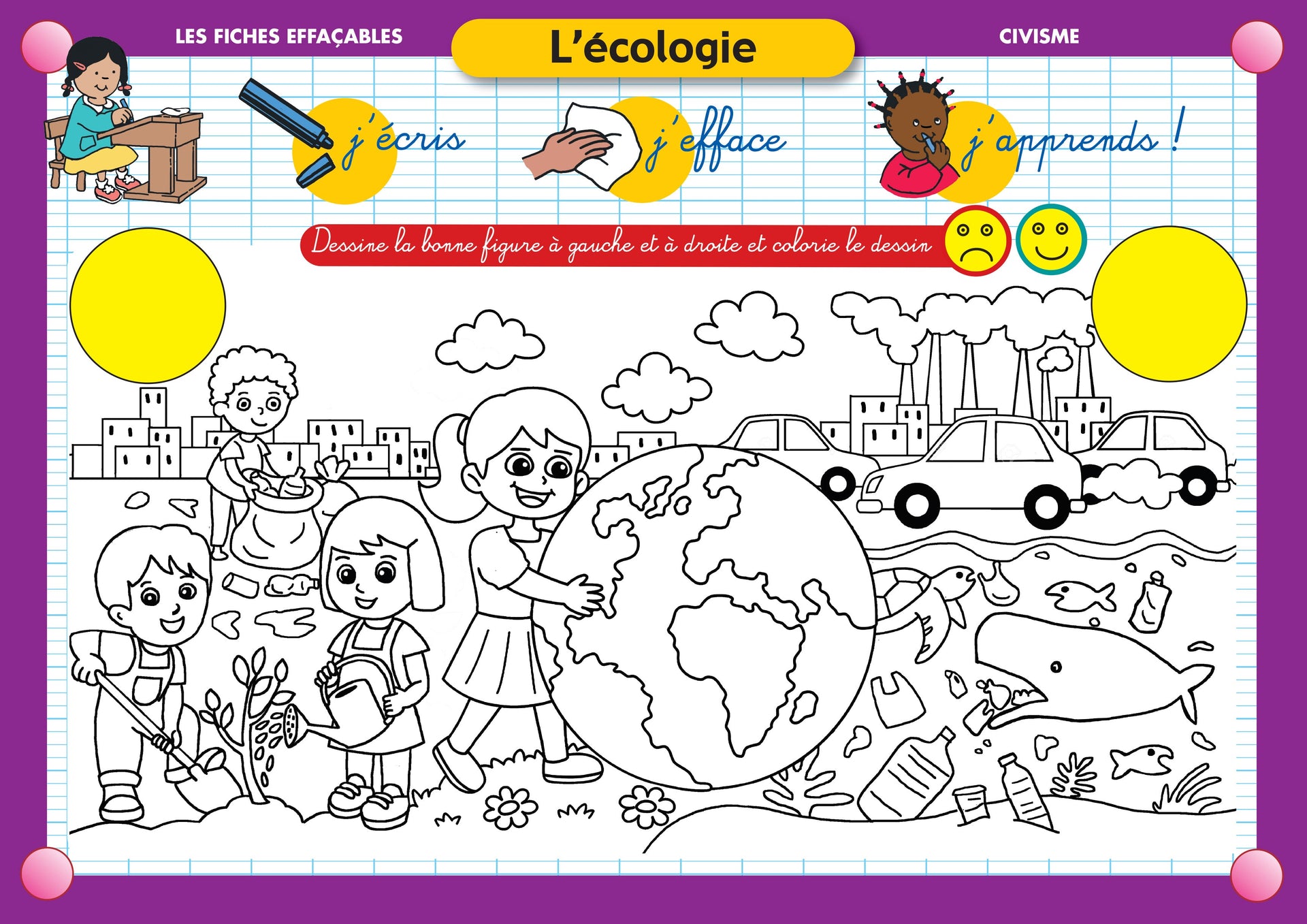 FICHE EFFAÇABLE L'ÉCOLOGIE