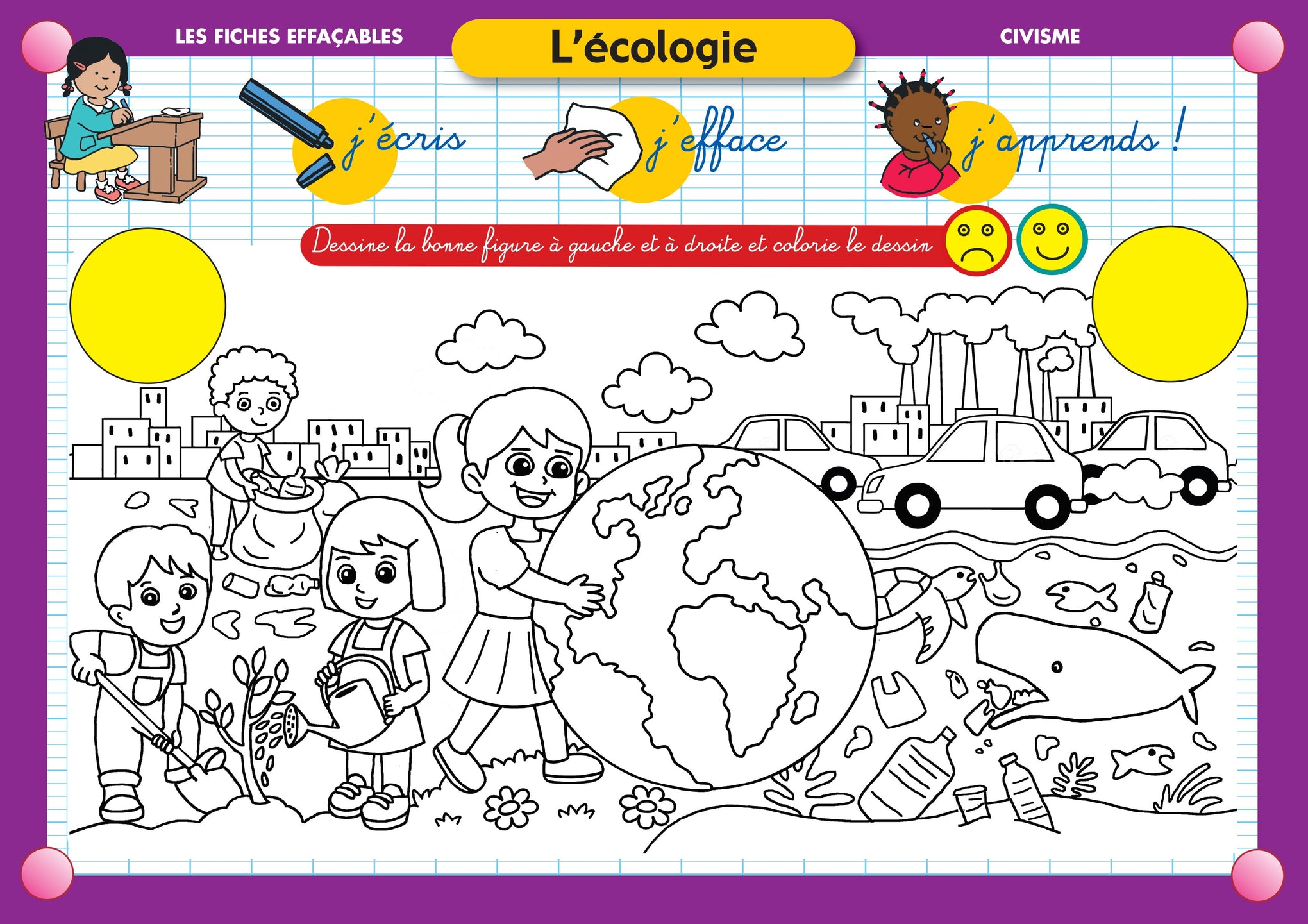 FICHE EFFAÇABLE L'ÉCOLOGIE
